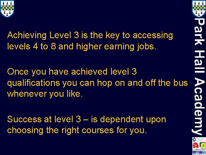 Achieving Level 3 is the key to accessing levels 4 to 8 and higher