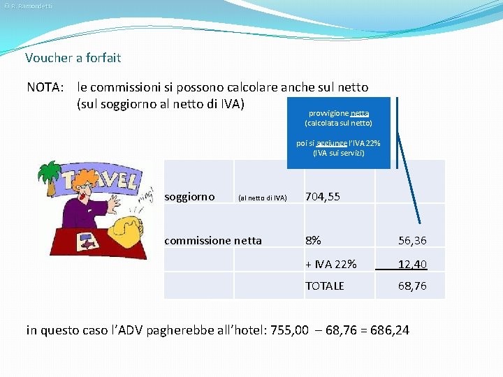 © R. Ramondetti Voucher a forfait NOTA: le commissioni si possono calcolare anche sul