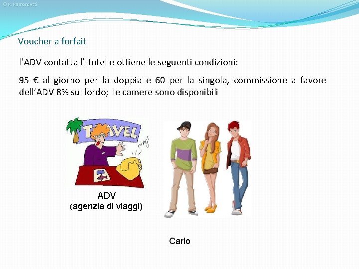 © R. Ramondetti Voucher a forfait l’ADV contatta l’Hotel e ottiene le seguenti condizioni: