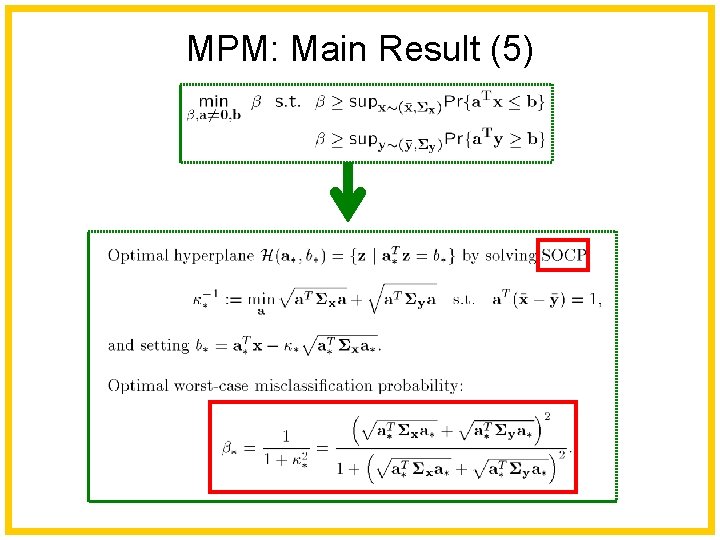 MPM: Main Result (5) 