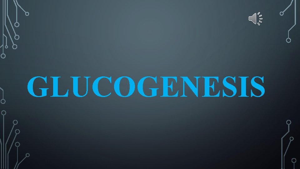 GLUCOGENESIS 