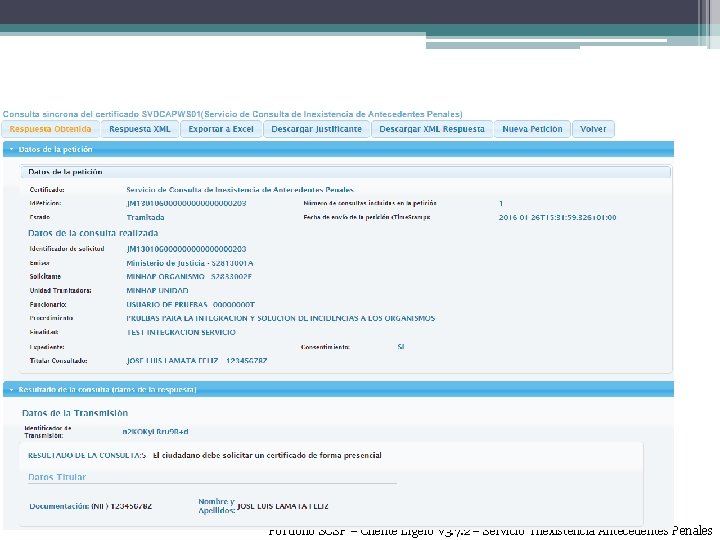 RESPUESTA ANCEDENTES Portfolio SCSP – Cliente Ligero v 3. 7. 2 – Servicio Inexistencia