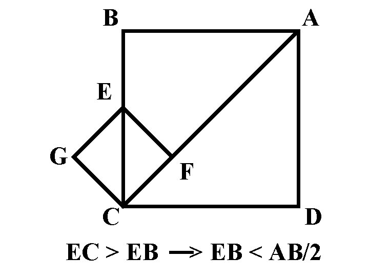 B A E G C EC > EB F D > EB < AB/2 B A E G C EC > EB F D > EB < AB/2