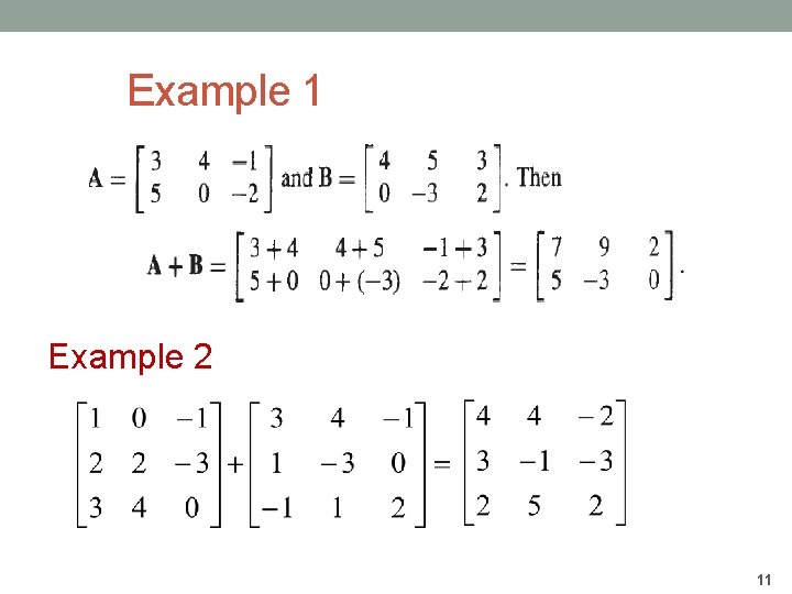 Example 1 Example 2 11 