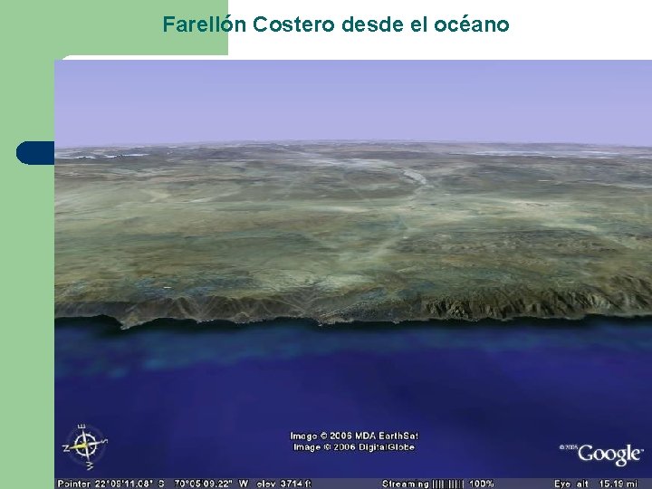 Farellón Costero desde el océano Farellón Costero desde el océano