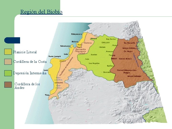 Región del Biobío Planicie Litoral Cordillera de la Costa Depresión Intermedia Cordillera de los Región del Biobío Planicie Litoral Cordillera de la Costa Depresión Intermedia Cordillera de los