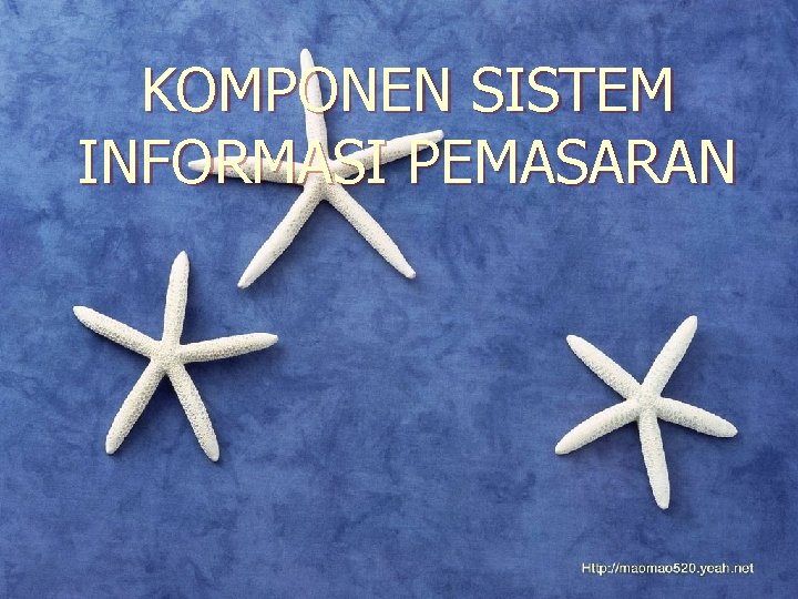 KOMPONEN SISTEM INFORMASI PEMASARAN 