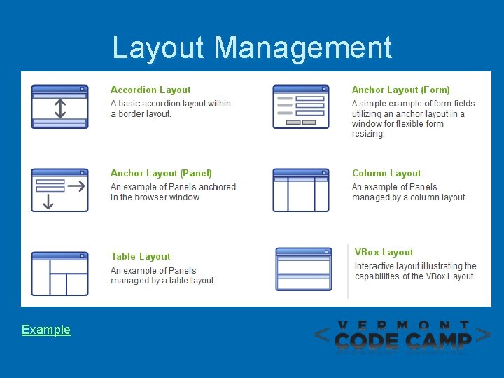 Layout Management Example 