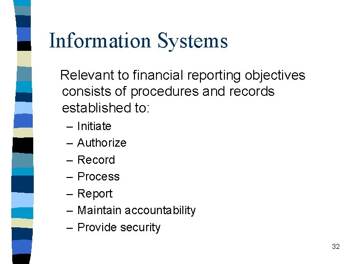 Information Systems Relevant to financial reporting objectives consists of procedures and records established to: