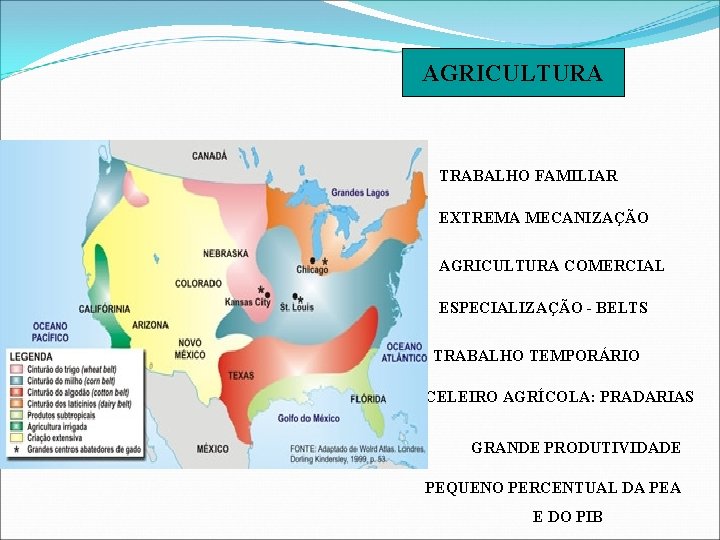 AGRICULTURA TRABALHO FAMILIAR EXTREMA MECANIZAÇÃO AGRICULTURA COMERCIAL ESPECIALIZAÇÃO - BELTS TRABALHO TEMPORÁRIO CELEIRO AGRÍCOLA: