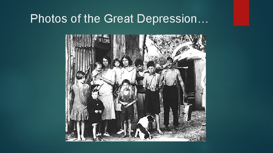 Photos of the Great Depression… 