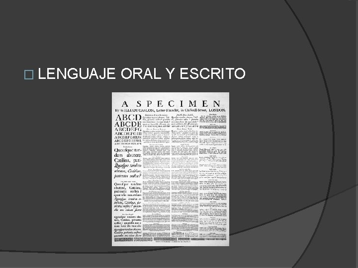 � LENGUAJE ORAL Y ESCRITO 