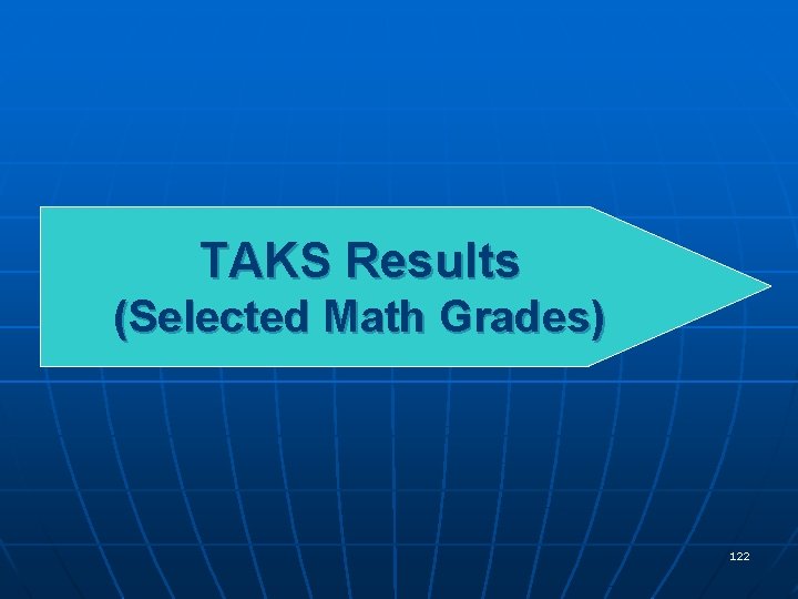 TAKS Results (Selected Math Grades) 122 