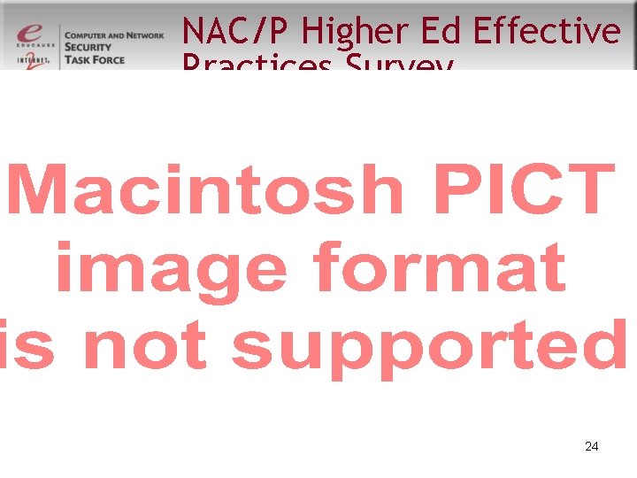 NAC/P Higher Ed Effective Practices Survey 24 NAC/P Higher Ed Effective Practices Survey 24