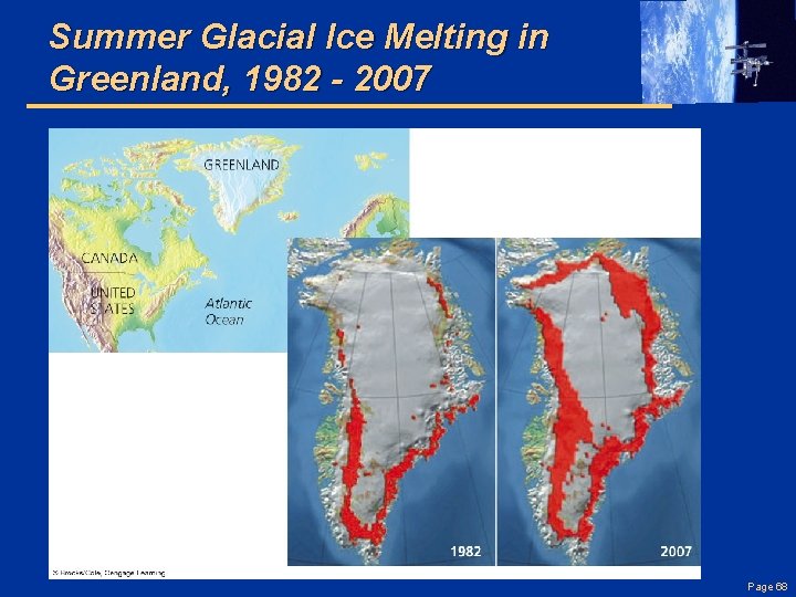 Summer Glacial Ice Melting in Greenland, 1982 - 2007 Page 68 