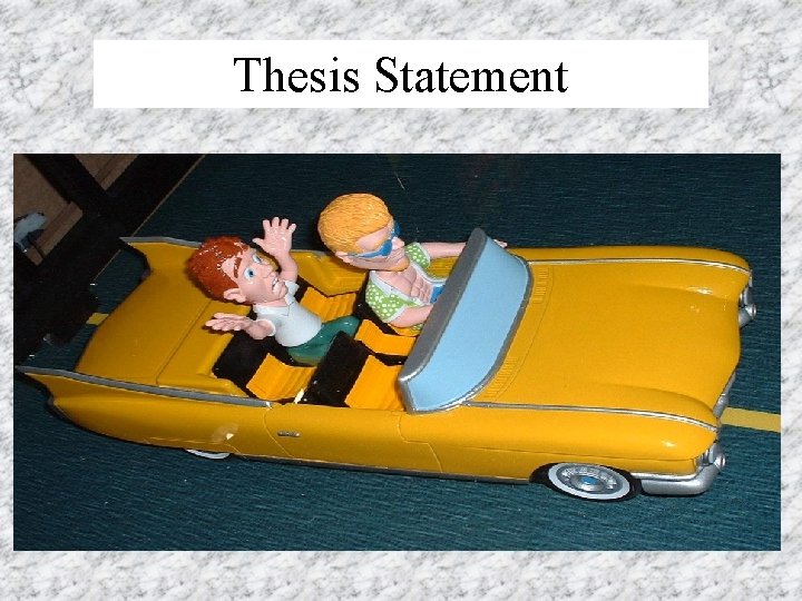 Thesis Statement Much like a topic sentence, but it covers more information. It is