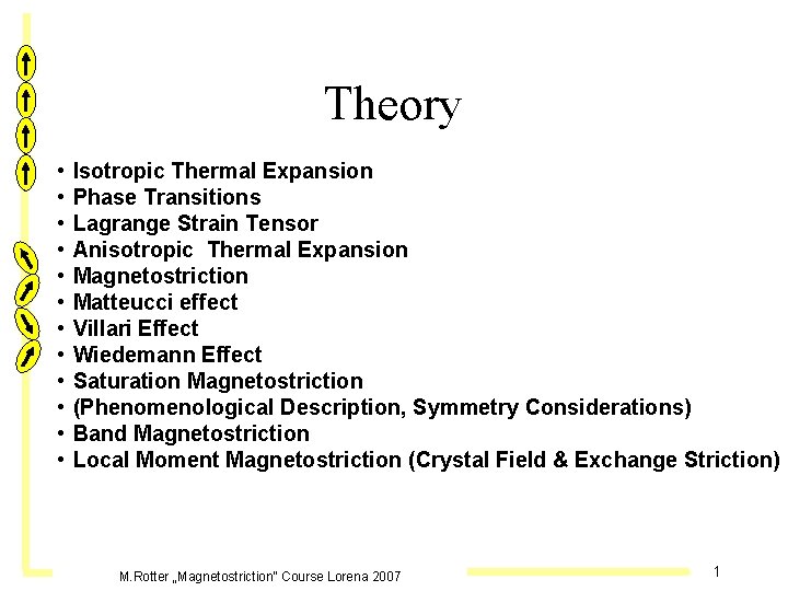 Theory • • • Isotropic Thermal Expansion Phase Transitions Lagrange Strain Tensor Anisotropic Thermal