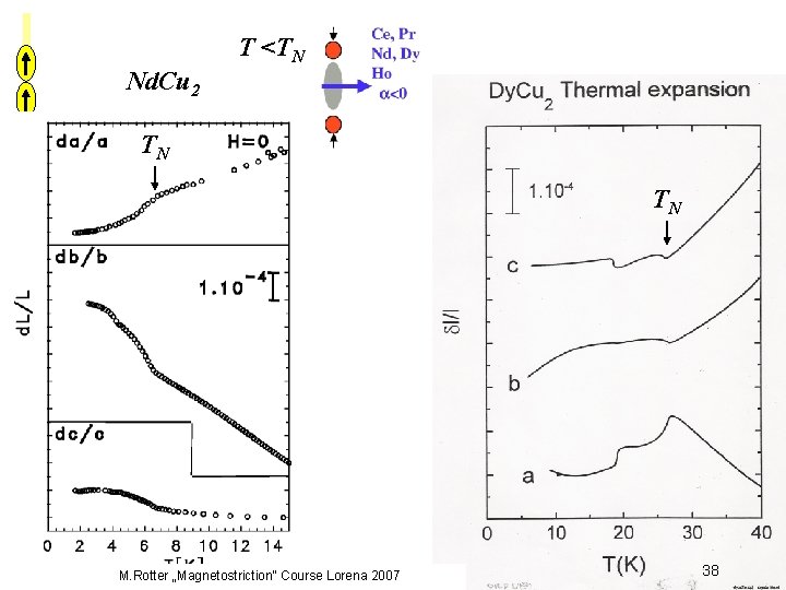 T <TN Nd. Cu 2 TN TN M. Rotter „Magnetostriction“ Course Lorena 2007 38