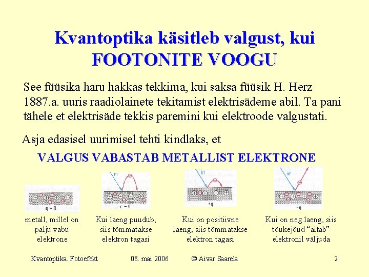 Kvantoptika käsitleb valgust, kui FOOTONITE VOOGU See füüsika haru hakkas tekkima, kui saksa füüsik