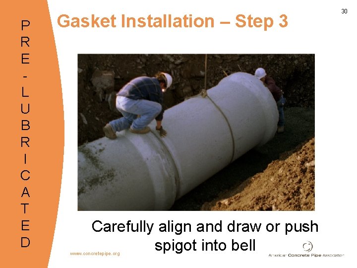 P R E L U B R I C A T E D Gasket