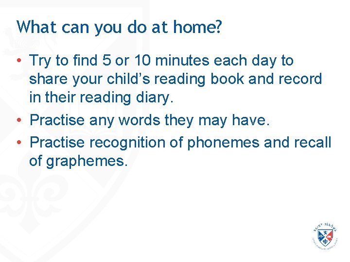 What can you do at home? • Try to find 5 or 10 minutes What can you do at home? • Try to find 5 or 10 minutes