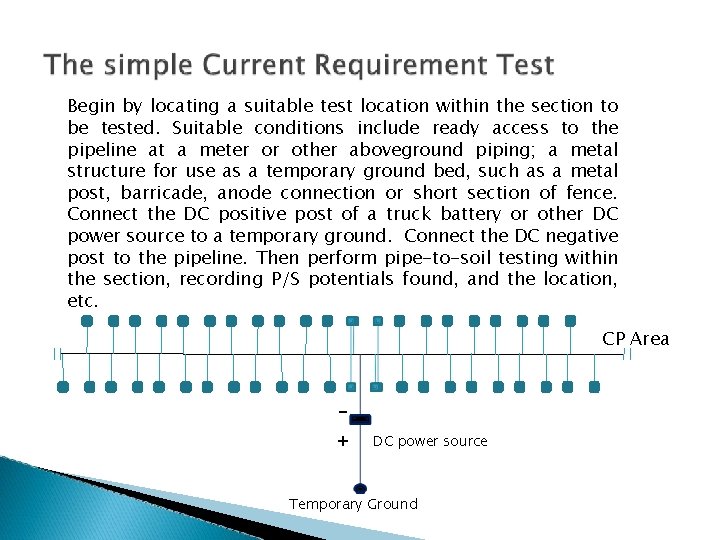 Begin by locating a suitable test location within the section to be tested. Suitable