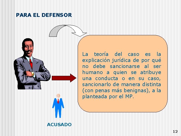 PARA EL DEFENSOR La teoría del caso es la explicación jurídica de por qué