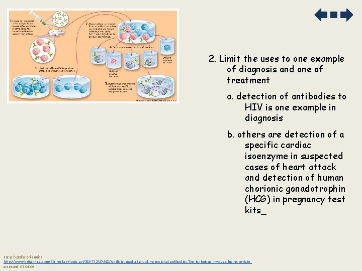 2. Limit the uses to one example of diagnosis and one of treatment a.