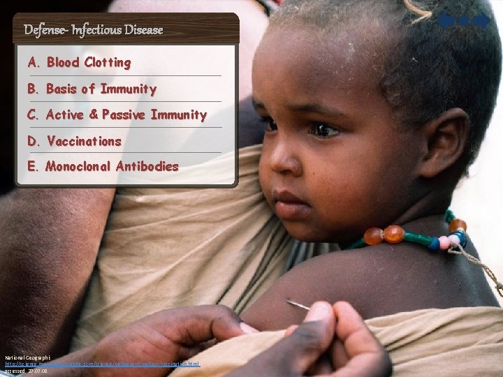 Defense- Infectious Disease A. Blood Clotting B. Basis of Immunity C. Active & Passive