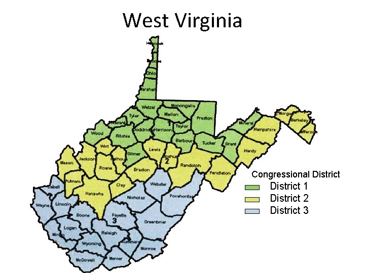 West Virginia Congressional District 1 District 2 District 3 