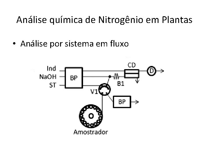 Análise química de Nitrogênio em Plantas • Análise por sistema em fluxo 