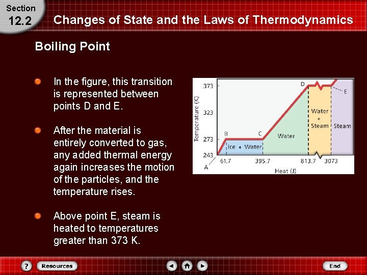 Section 12. 2 Changes of State and the Laws of Thermodynamics Boiling Point In Section 12. 2 Changes of State and the Laws of Thermodynamics Boiling Point In