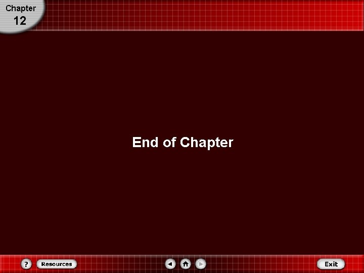 Chapter 12 End of Chapter Chapter 12 End of Chapter