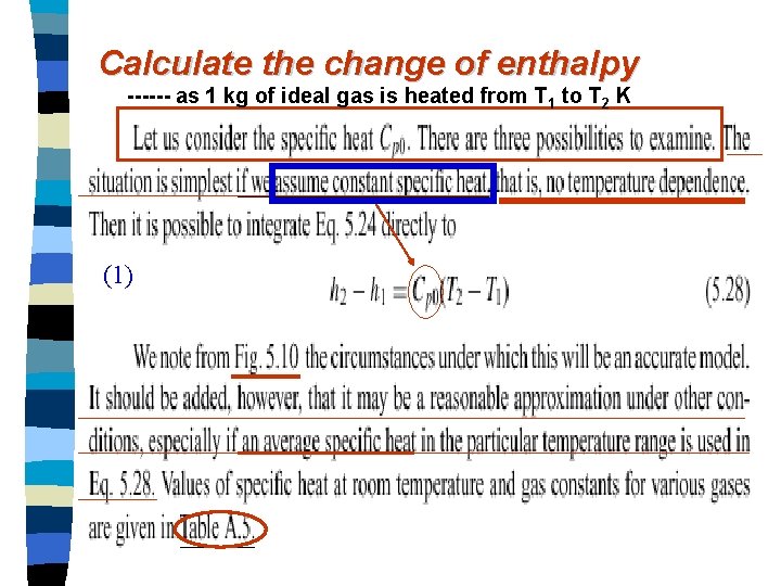 Calculate the change of enthalpy ------ as 1 kg of ideal gas is heated Calculate the change of enthalpy ------ as 1 kg of ideal gas is heated