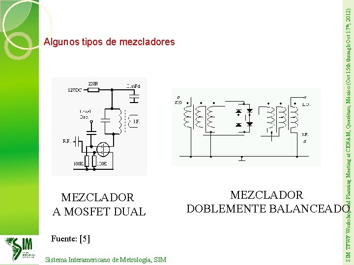 MEZCLADOR A MOSFET DUAL Fuente: [5] Sistema Interamericano de Metrología, SIM TFWF Workshop and