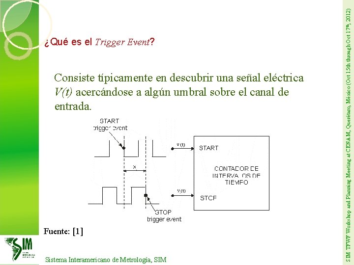 Consiste típicamente en descubrir una señal eléctrica V(t) acercándose a algún umbral sobre el