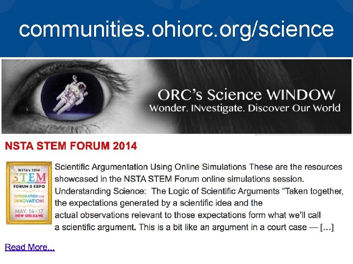 communities. ohiorc. org/science 