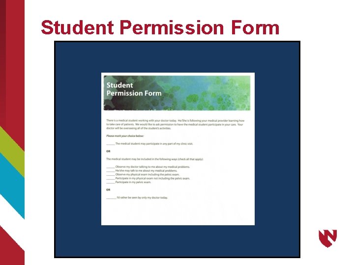 Student Permission Form 