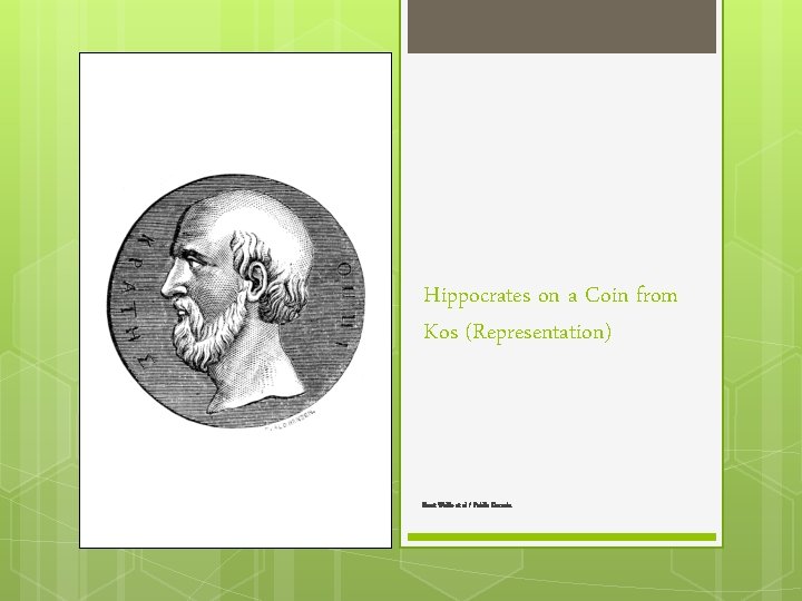 Hippocrates on a Coin from Kos (Representation) Ernst Wallis et al / Public Domain