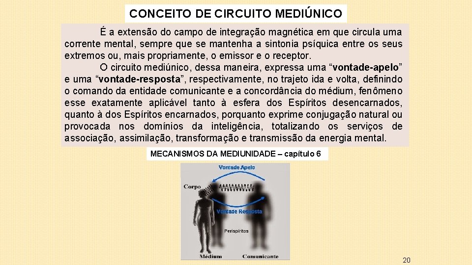 CONCEITO DE CIRCUITO MEDIÚNICO É a extensão do campo de integração magnética em que