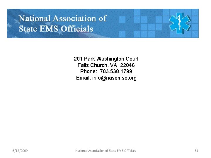 201 Park Washington Court Falls Church, VA 22046 Phone: 703. 538. 1799 Email: info@nasemso. 201 Park Washington Court Falls Church, VA 22046 Phone: 703. 538. 1799 Email: info@nasemso.
