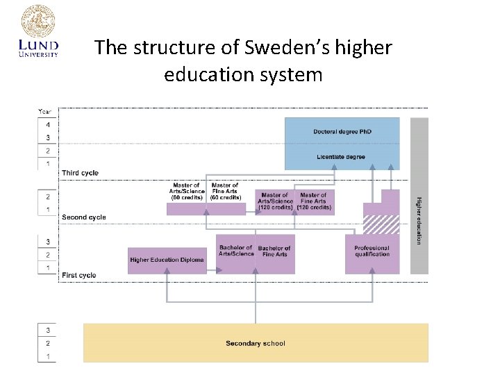 The structure of Sweden’s higher education system 
