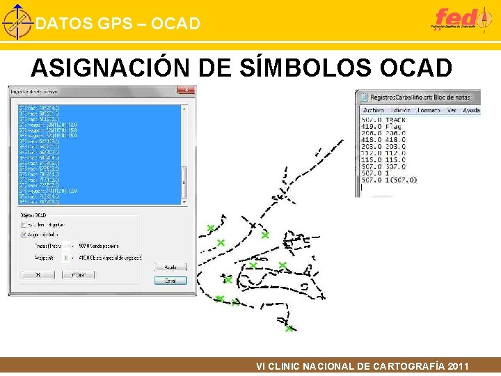 DATOS GPS – OCAD ASIGNACIÓN DE SÍMBOLOS OCAD VI CLINIC NACIONAL DE CARTOGRAFÍA 2011