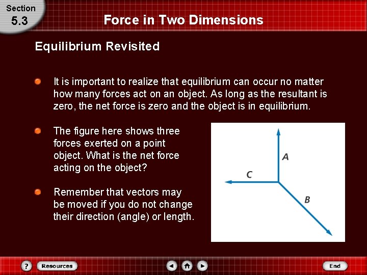 Section 5. 3 Force in Two Dimensions Equilibrium Revisited It is important to realize