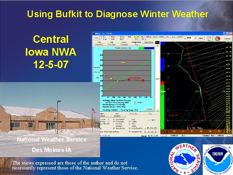Using Bufkit to Diagnose Winter Weather Central Iowa NWA 12 -5 -07 National Weather