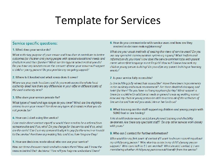 Template for Services 