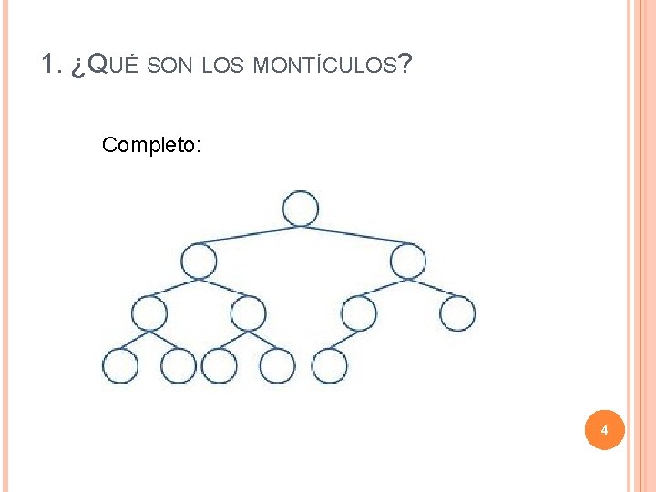 1. ¿QUÉ SON LOS MONTÍCULOS? Completo: 4 