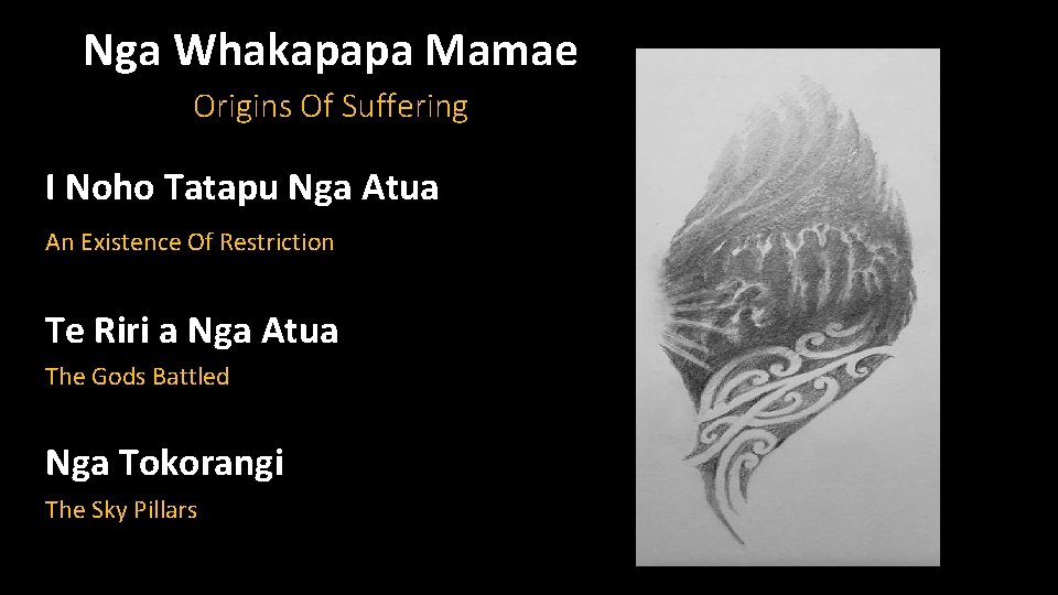 Nga Whakapapa Mamae Origins Of Suffering I Noho Tatapu Nga Atua An Existence Of