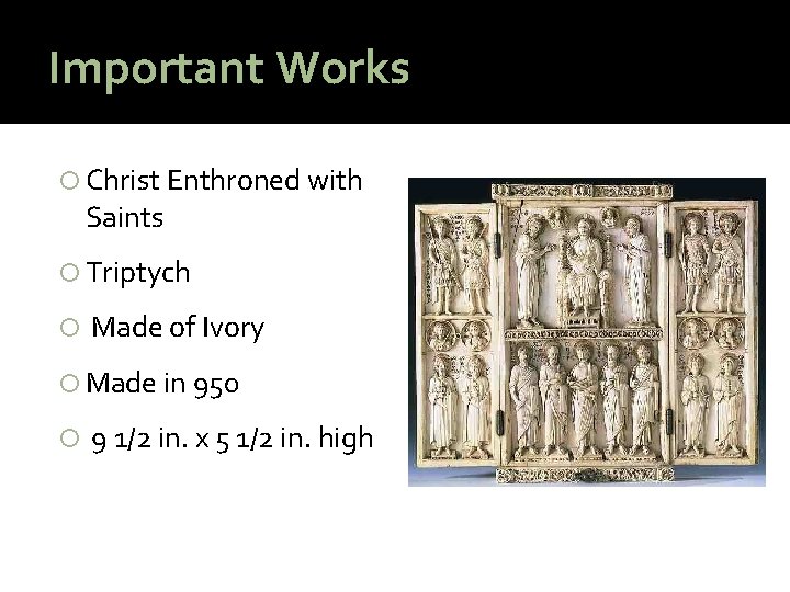 Important Works Christ Enthroned with Saints Triptych Made of Ivory Made in 950 9