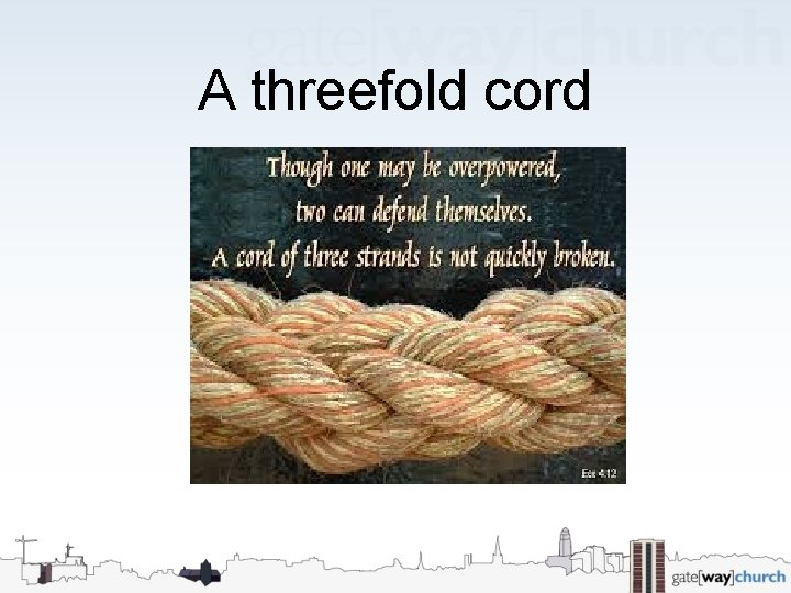 A threefold cord 